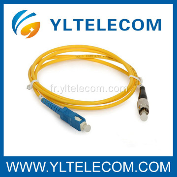 Corde de correction optique de fibre de SC LC OS2 125um pour FTTH / LAN / CATV / FOS